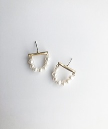 パールデザインピアス