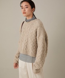 ADAM ET ROPE' | エコアルパカクロップドプルオーバー(ニット/セーター)