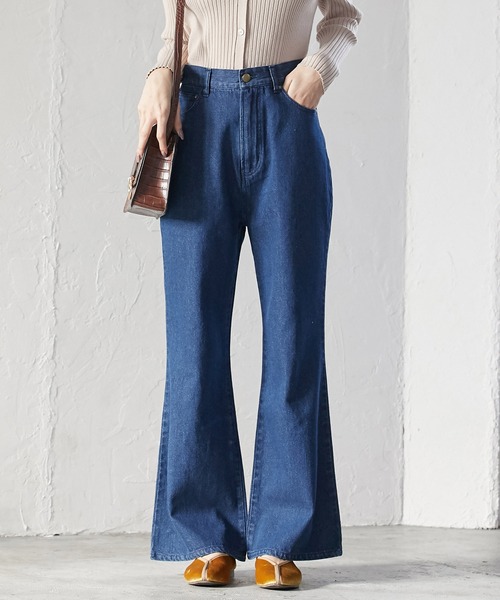 セール Daily Use バックレースアップデニムフレアパンツ Web限定 デニムパンツ Vis ビス のファッション通販 Zozotown