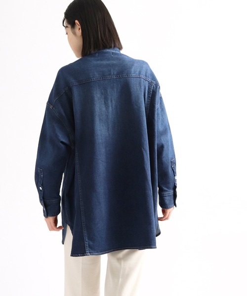 Healthy denim（ヘルシーデニム）の「【 Healthy Denim  /  ヘルシーデニム  】ビッグシャツジャケット　Almond　HL68620-ed/em（シャツ/ブラウス・レディース・ネイビー/ブルー・0）」の12枚目の写真