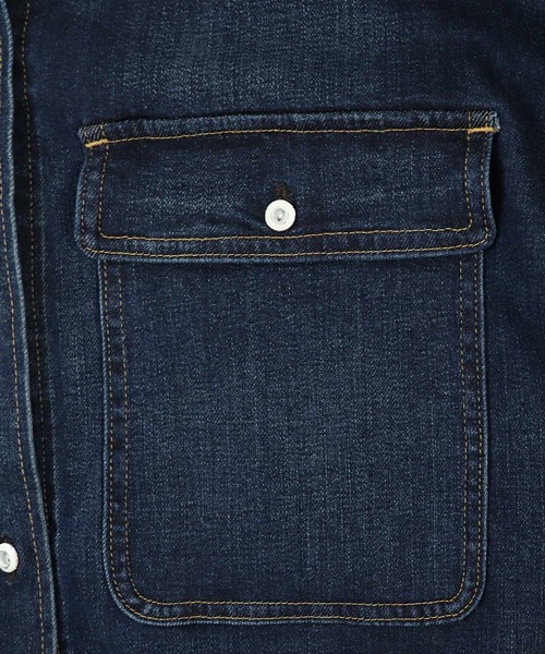 Healthy denim（ヘルシーデニム）の「【 Healthy Denim  /  ヘルシーデニム  】ビッグシャツジャケット　Almond　HL68620-ed/em（シャツ/ブラウス・レディース・ネイビー/ブルー・0）」の15枚目の写真