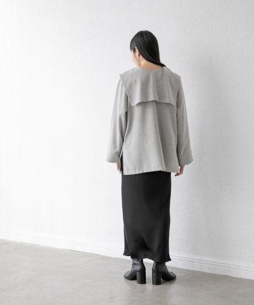 yuw(ユウ)の「2WAYセーラーブラウス 927796(シャツ/ブラウス・レディース・ネイビー/グレー/ブルー・FREE)」の8枚目の写真