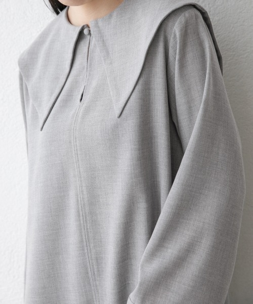 yuw(ユウ)の「2WAYセーラーブラウス 927796(シャツ/ブラウス・レディース・ネイビー/グレー/ブルー・FREE)」の13枚目の写真