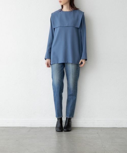 yuw(ユウ)の「2WAYセーラーブラウス 927796(シャツ/ブラウス・レディース・ネイビー/グレー/ブルー・FREE)」の17枚目の写真