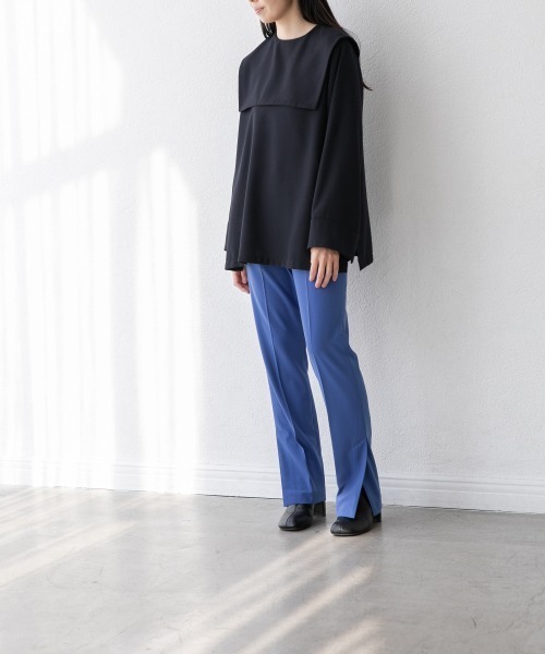 yuw(ユウ)の「2WAYセーラーブラウス 927796(シャツ/ブラウス・レディース・ネイビー/グレー/ブルー・FREE)」の12枚目の写真