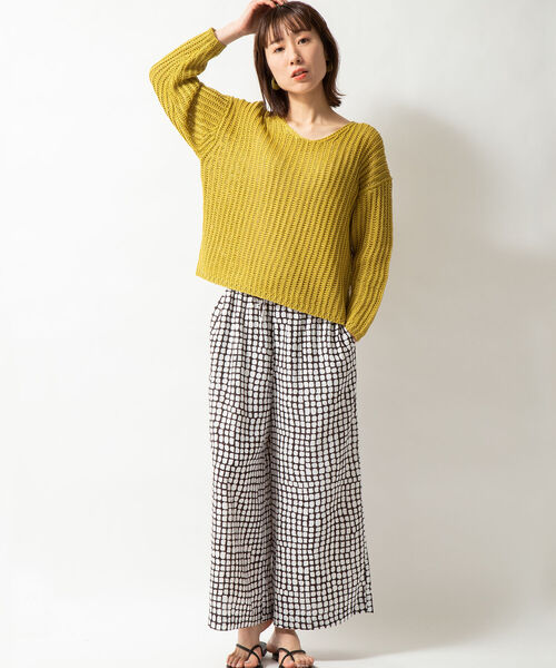 NOLLEY’S(ノーリーズ)の「プリントイージーパンツ(その他パンツ・レディース・ブラック系その他3/ブルー系その他3・FREE)」の3枚目の写真