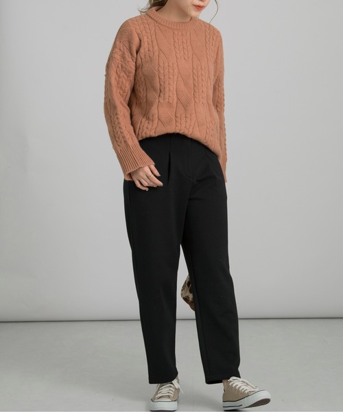 Ambre Neige(アンブルネージュ)の「ランダムケーブルニット/【WEB/EC限定商品】(ニット/セーター・レディース・オフホワイト/ピンク/ライトグリーン・FREE)」の6枚目の写真