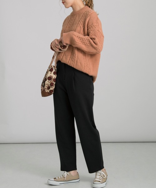 Ambre Neige(アンブルネージュ)の「ランダムケーブルニット/【WEB/EC限定商品】(ニット/セーター・レディース・オフホワイト/ピンク/ライトグリーン・FREE)」の9枚目の写真