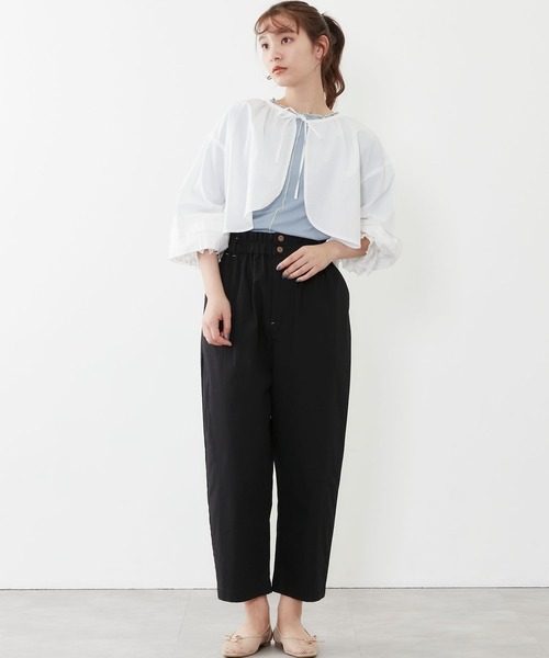 POU DOU DOU（プードゥドゥ）の「ボレロブラウス（シャツ/ブラウス・レディース・ブラック/ベージュ/オフホワイト・3）」の4枚目の写真