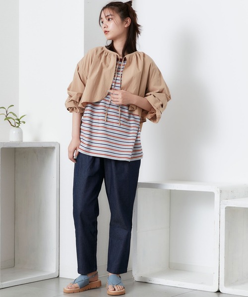 POU DOU DOU（プードゥドゥ）の「ボレロブラウス（シャツ/ブラウス・レディース・ブラック/ベージュ/オフホワイト・3）」の10枚目の写真