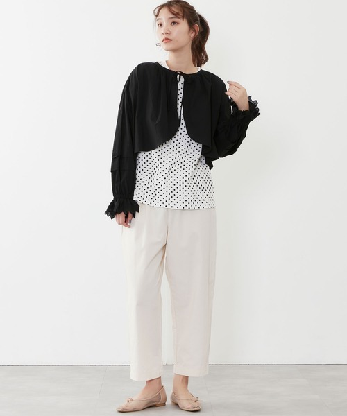POU DOU DOU（プードゥドゥ）の「ボレロブラウス（シャツ/ブラウス・レディース・ブラック/ベージュ/オフホワイト・3）」の17枚目の写真