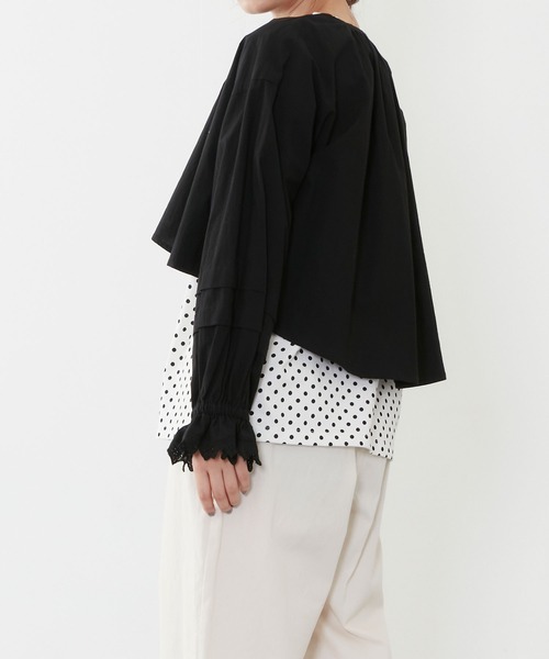 POU DOU DOU（プードゥドゥ）の「ボレロブラウス（シャツ/ブラウス・レディース・ブラック/ベージュ/オフホワイト・3）」の18枚目の写真