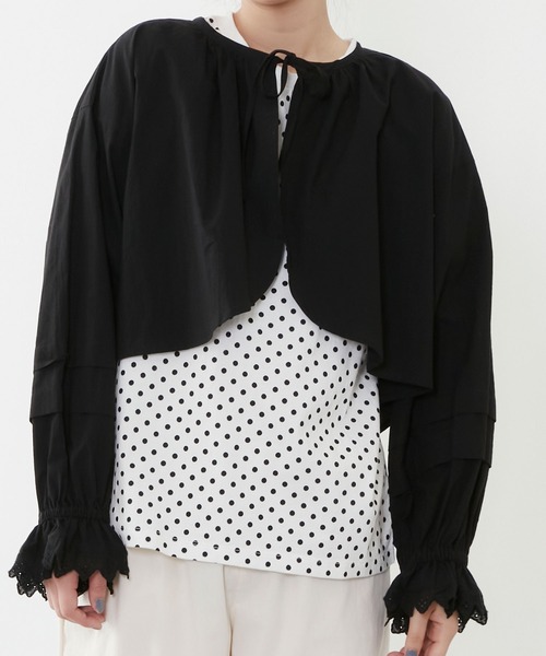 POU DOU DOU（プードゥドゥ）の「ボレロブラウス（シャツ/ブラウス・レディース・ブラック/ベージュ/オフホワイト・3）」の21枚目の写真
