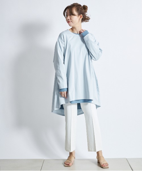 DouDou（ドゥドゥ）の「【新色追加】ストレッチ9丈センプレパンツ（その他パンツ・レディース・オフホワイト/カーキ/イエロー/ブラック/パープル・36/38）」の14枚目の写真