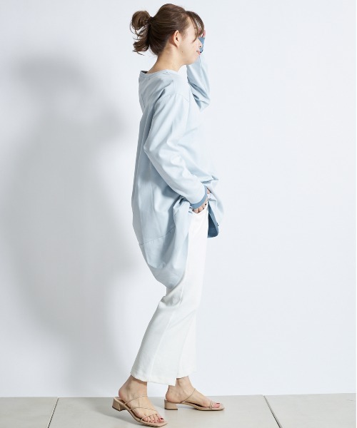 DouDou（ドゥドゥ）の「【新色追加】ストレッチ9丈センプレパンツ（その他パンツ・レディース・オフホワイト/カーキ/イエロー/ブラック/パープル・36/38）」の15枚目の写真