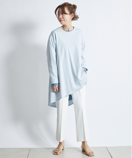 DouDou（ドゥドゥ）の「【新色追加】ストレッチ9丈センプレパンツ（その他パンツ・レディース・オフホワイト/カーキ/イエロー/ブラック/パープル・36/38）」の16枚目の写真