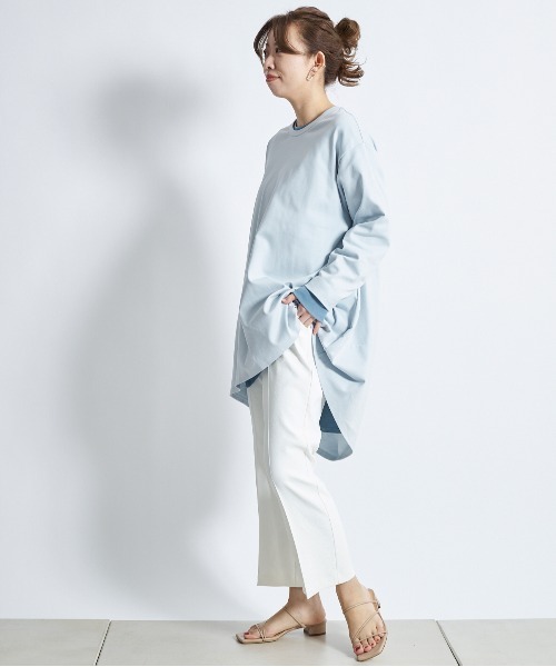 DouDou（ドゥドゥ）の「【新色追加】ストレッチ9丈センプレパンツ（その他パンツ・レディース・オフホワイト/カーキ/イエロー/ブラック/パープル・36/38）」の17枚目の写真