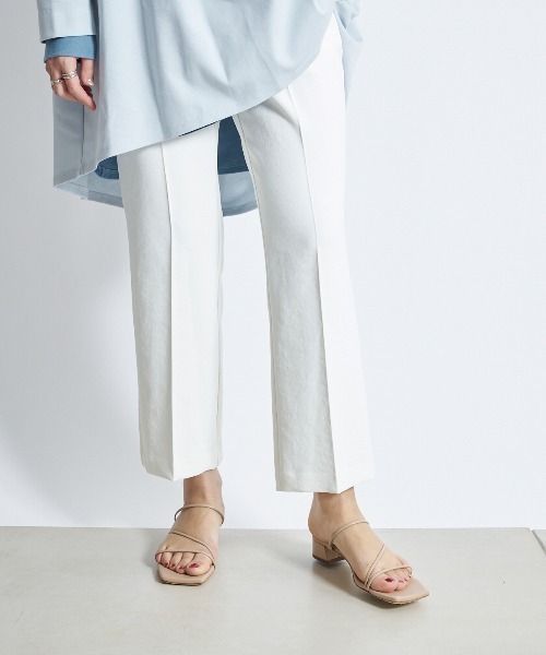 DouDou（ドゥドゥ）の「【新色追加】ストレッチ9丈センプレパンツ（その他パンツ・レディース・オフホワイト/カーキ/イエロー/ブラック/パープル・36/38）」の19枚目の写真