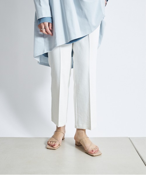 DouDou（ドゥドゥ）の「【新色追加】ストレッチ9丈センプレパンツ（その他パンツ・レディース・オフホワイト/カーキ/イエロー/ブラック/パープル・36/38）」の20枚目の写真