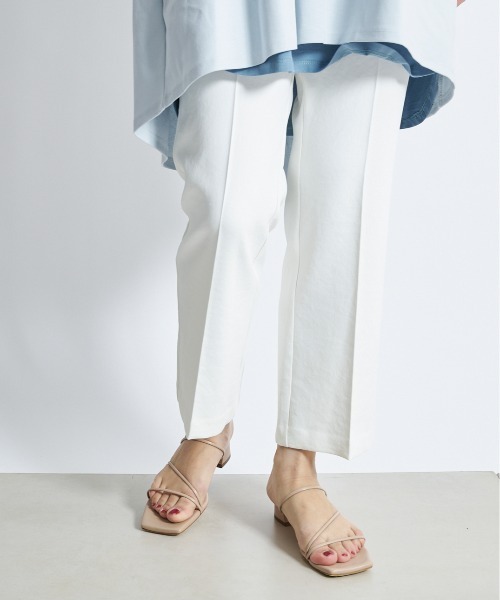 DouDou（ドゥドゥ）の「【新色追加】ストレッチ9丈センプレパンツ（その他パンツ・レディース・オフホワイト/カーキ/イエロー/ブラック/パープル・36/38）」の21枚目の写真