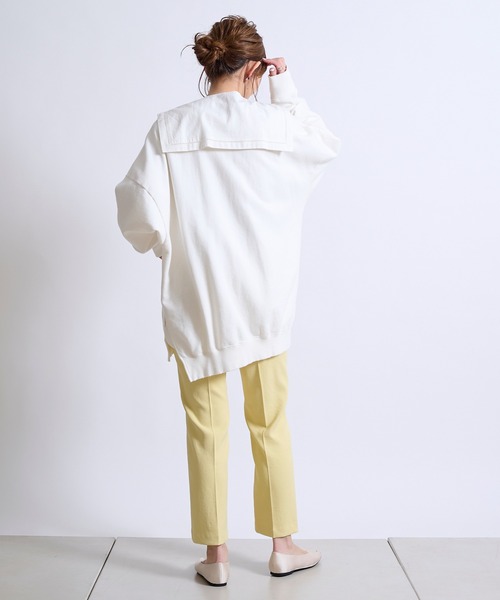 DouDou（ドゥドゥ）の「【新色追加】ストレッチ9丈センプレパンツ（その他パンツ・レディース・オフホワイト/カーキ/イエロー/ブラック/パープル・36/38）」の9枚目の写真