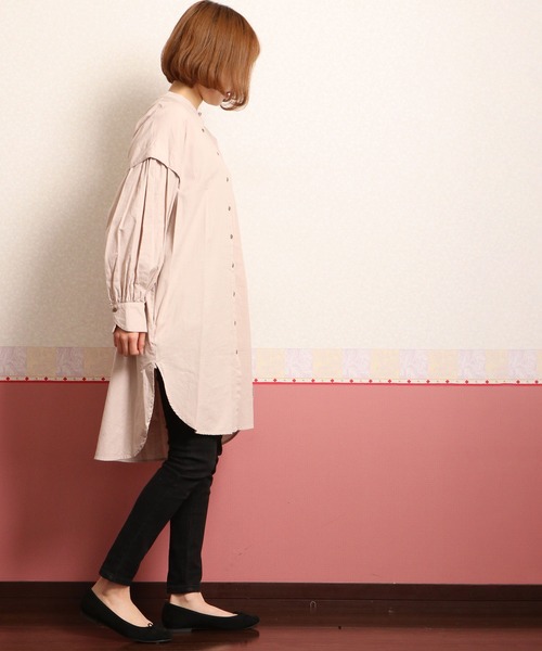 nougatine（ヌガティーヌ）の「【nougatine】ソフトコットンツイル袖ボリュームブラウス（シャツ/ブラウス・レディース・グレー/オフホワイト/ラベンダー・FREE）」の13枚目の写真