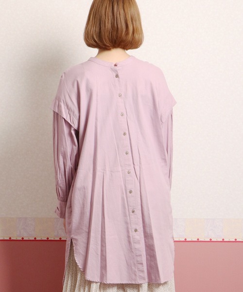 nougatine（ヌガティーヌ）の「【nougatine】ソフトコットンツイル袖ボリュームブラウス（シャツ/ブラウス・レディース・グレー/オフホワイト/ラベンダー・FREE）」の17枚目の写真