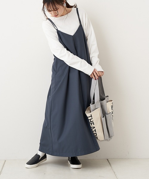 PUAL CE CIN（ピュアルセシン）の「【Du noir】キャミワンピース（ワンピース・レディース・ブラック/グレー・FREE）」の3枚目の写真