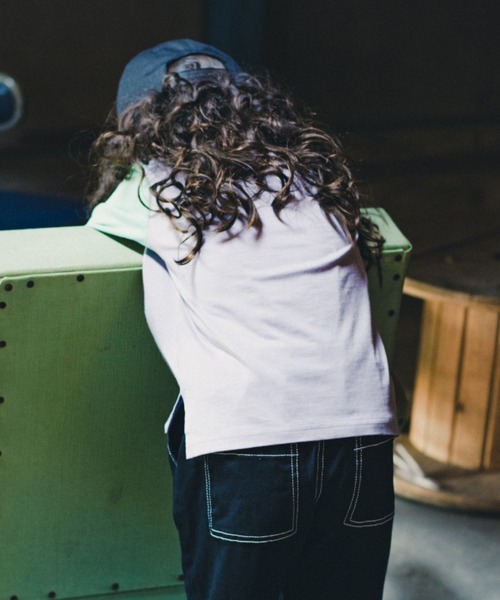 RADCHAP（ラッドチャップ）の「デニムポケット長袖Tシャツ（Tシャツ/カットソー・キッズ・オレンジ/パープル/アイボリー・130cm/150cm/120cm/100cm/90cm/140cm/110cm）」の7枚目の写真