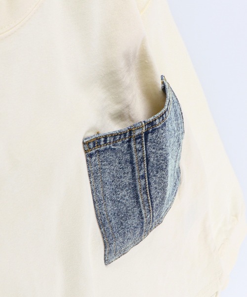 RADCHAP（ラッドチャップ）の「デニムポケット長袖Tシャツ（Tシャツ/カットソー・キッズ・オレンジ/パープル/アイボリー・130cm/150cm/120cm/100cm/90cm/140cm/110cm）」の16枚目の写真