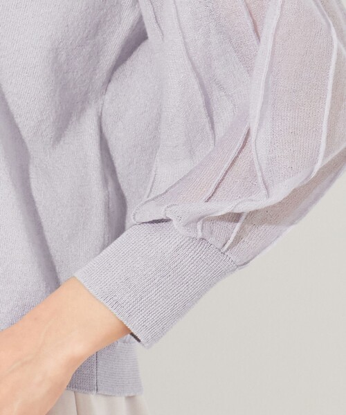 ANY SIS（エニィスィス）の「【洗える】シアースリーブ ニット（ニット/セーター・レディース・ブラック系/スカイブルー系/ベージュ系・2）」の13枚目の写真