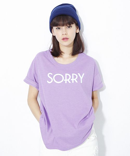 X-girl（エックスガール）の「【SEDA5月号掲載】TALK S/S BIG TEE（Tシャツ/カットソー・レディース・ホワイト/パープル/ライトグリーン・1/2）」の7枚目の写真