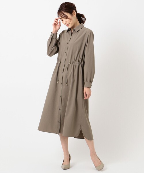 J.PRESS(ジェイプレス)の「【洗える】ソフトタイプライター ワンピース(シャツワンピース・レディース・ベージュ系/カーキ系/サックスブルー系・T13/T15)」の7枚目の写真