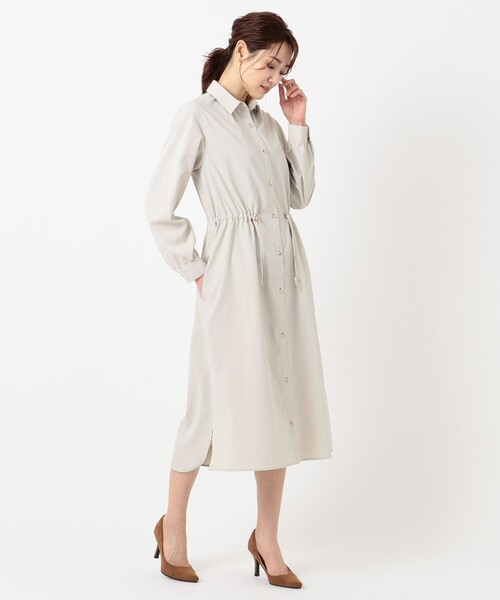 J.PRESS(ジェイプレス)の「【洗える】ソフトタイプライター ワンピース(シャツワンピース・レディース・ベージュ系/カーキ系/サックスブルー系・T13/T15)」の10枚目の写真