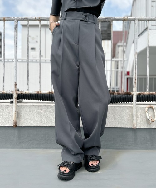 LVEU. クロップジャケット&ハイウェストスラックス　セットアップ LVEU. クロップジャケット&ハイウェストスラックス セットアップ