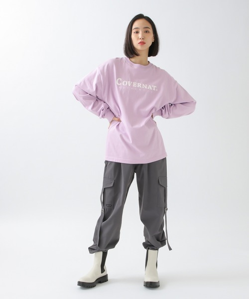 COVERNAT（カバーナット）の「Covernat／COVERNATロゴロンT　2930706（Tシャツ/カットソー・レディース・ホワイト/ブラック/ライトパープル・SMALL/MEDIUM/LARGE/X-LARGE）」の8枚目の写真
