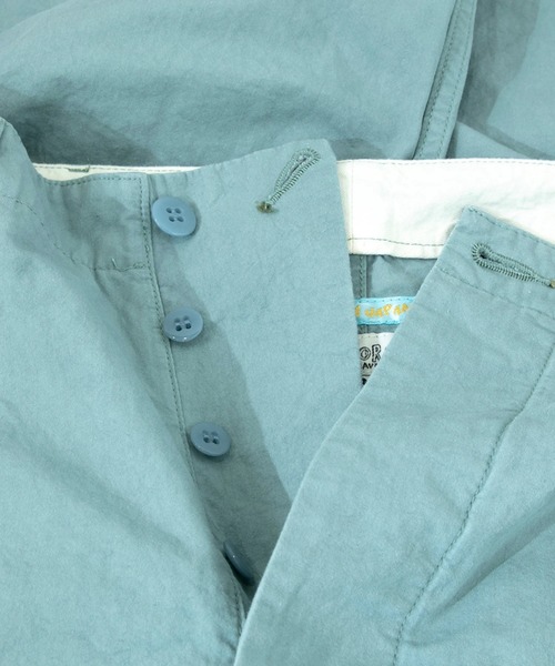 AOZORA（アオゾラ）の「AOZORA/アオゾラ 　ウンサイ天日干し太チノクロスパンツ（チノパンツ・メンズ・ライトグレー/サックスブルー/ライトオレンジ系・MEDIUM/LARGE）」の6枚目の写真