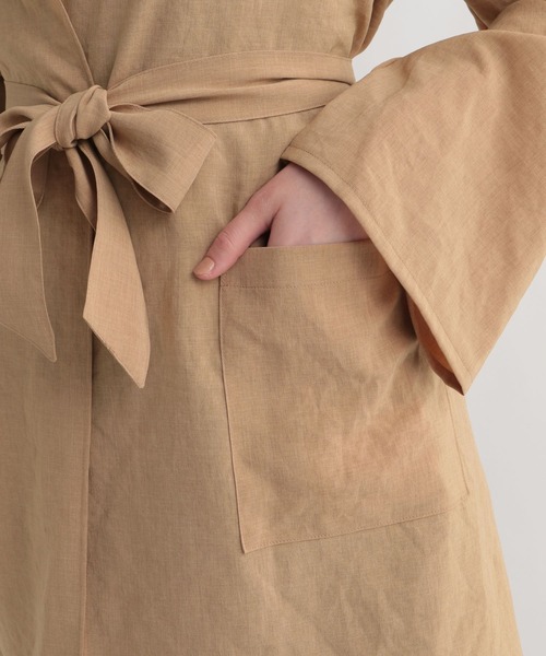 Andemiu（アンデミュウ）の「ガウンシャツ948068（シャツ/ブラウス・レディース・ライトブラウン/ネイビー・FREE）」の13枚目の写真