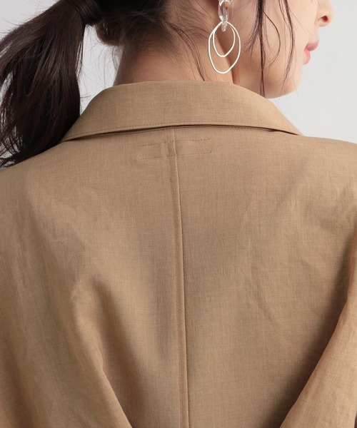 Andemiu（アンデミュウ）の「ガウンシャツ948068（シャツ/ブラウス・レディース・ライトブラウン/ネイビー・FREE）」の7枚目の写真