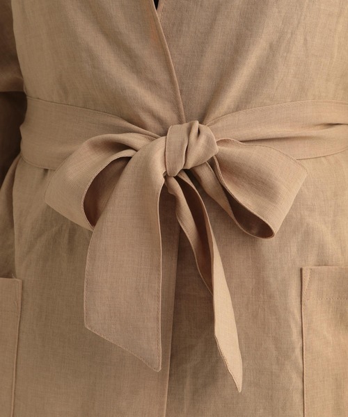 Andemiu（アンデミュウ）の「ガウンシャツ948068（シャツ/ブラウス・レディース・ライトブラウン/ネイビー・FREE）」の9枚目の写真