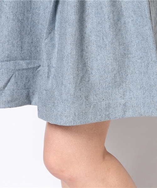 mystic(ミスティック)の「ウールタックスカート(スカート・レディース・キャメル/チャコールグレー/ライトブルー・フリ-)」の11枚目の写真