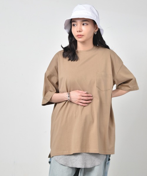 Starting Over(スターティングオーバー)の「ビッグシルエットクルーネックTシャツ & ワッフルロングタンクトップ セットアンサンブル(Tシャツ/カットソー・メンズ・ホワイト/ブラック/ベージュ/ダークグリーン/パープル/グレー/グレイッシュブルー/グリーン・M/L/XL)」の5枚目の写真