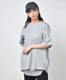 ビッグシルエットクルーネックTシャツ & ワッフルロングタンクトップ セットアンサンブル
