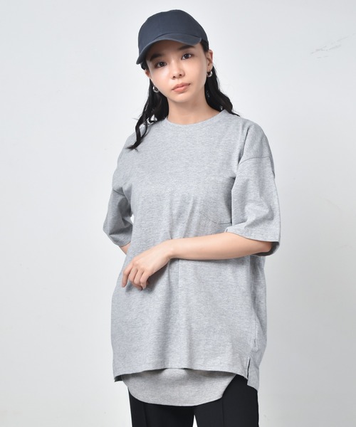 Starting Over(スターティングオーバー)の「ビッグシルエットクルーネックTシャツ & ワッフルロングタンクトップ セットアンサンブル(Tシャツ/カットソー・メンズ・ホワイト/ブラック/ベージュ/ダークグリーン/パープル/グレー/グレイッシュブルー/グリーン・M/L/XL)」の4枚目の写真