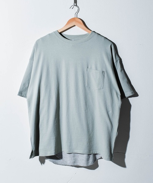 Starting Over(スターティングオーバー)の「ビッグシルエットクルーネックTシャツ & ワッフルロングタンクトップ セットアンサンブル(Tシャツ/カットソー・メンズ・ホワイト/ブラック/ベージュ/ダークグリーン/パープル/グレー/グレイッシュブルー/グリーン・M/L/XL)」の14枚目の写真