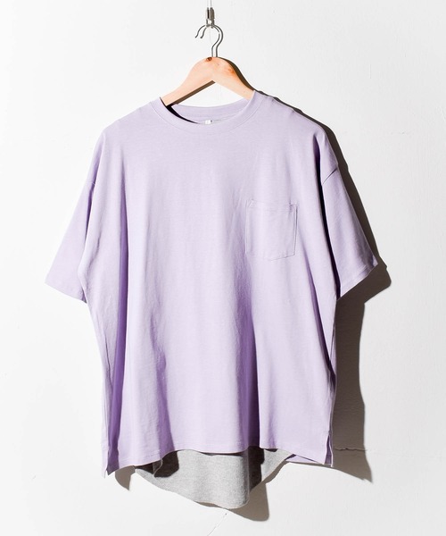 Starting Over(スターティングオーバー)の「ビッグシルエットクルーネックTシャツ & ワッフルロングタンクトップ セットアンサンブル(Tシャツ/カットソー・メンズ・ホワイト/ブラック/ベージュ/ダークグリーン/パープル/グレー/グレイッシュブルー/グリーン・M/L/XL)」の9枚目の写真