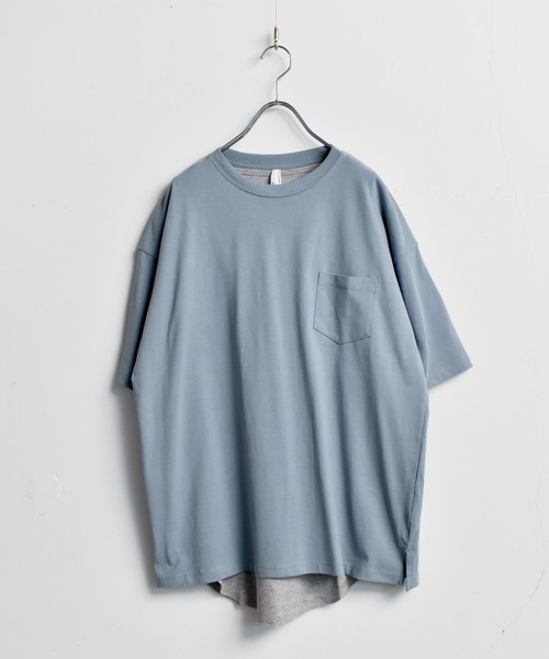 Starting Over(スターティングオーバー)の「ビッグシルエットクルーネックTシャツ & ワッフルロングタンクトップ セットアンサンブル(Tシャツ/カットソー・メンズ・ホワイト/ブラック/ベージュ/ダークグリーン/パープル/グレー/グレイッシュブルー/グリーン・M/L/XL)」の19枚目の写真