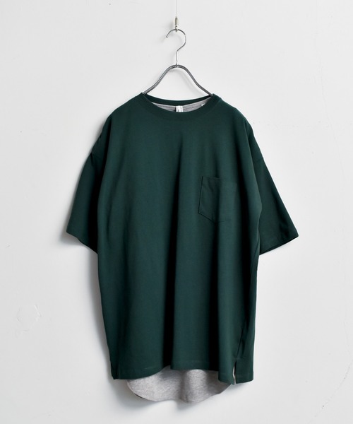 Starting Over(スターティングオーバー)の「ビッグシルエットクルーネックTシャツ & ワッフルロングタンクトップ セットアンサンブル(Tシャツ/カットソー・メンズ・ホワイト/ブラック/ベージュ/ダークグリーン/パープル/グレー/グレイッシュブルー/グリーン・M/L/XL)」の18枚目の写真