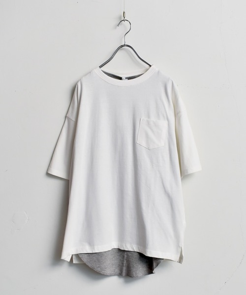 Starting Over(スターティングオーバー)の「ビッグシルエットクルーネックTシャツ & ワッフルロングタンクトップ セットアンサンブル(Tシャツ/カットソー・メンズ・ホワイト/ブラック/ベージュ/ダークグリーン/パープル/グレー/グレイッシュブルー/グリーン・M/L/XL)」の15枚目の写真