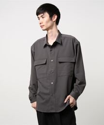 JUNRED | ワイドプラケットルーズCPOシャツ(シャツ/ブラウス)